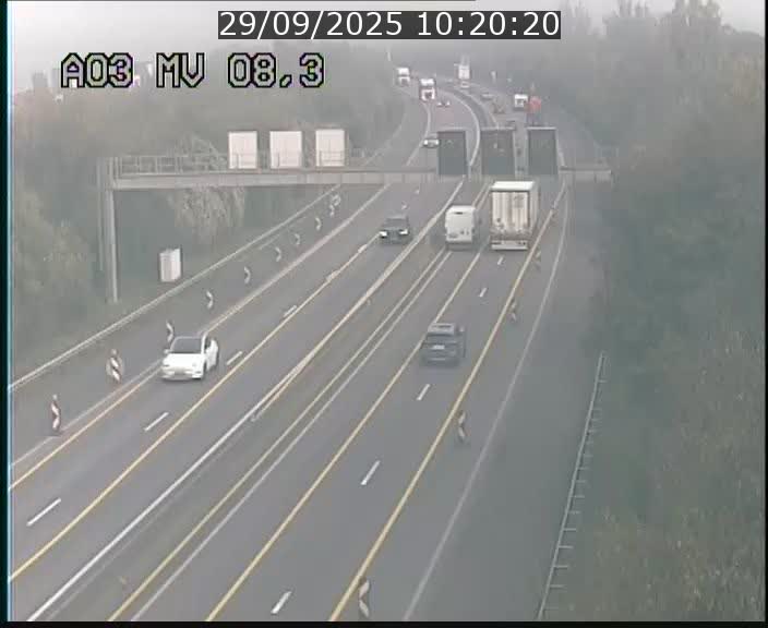 Webcam Autoroute après la Croix de Bettembourg en direction de Luxembourg sur l'A3