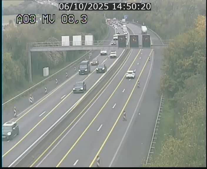 Webcam Autoroute après la Croix de Bettembourg en direction de Luxembourg sur l'A3