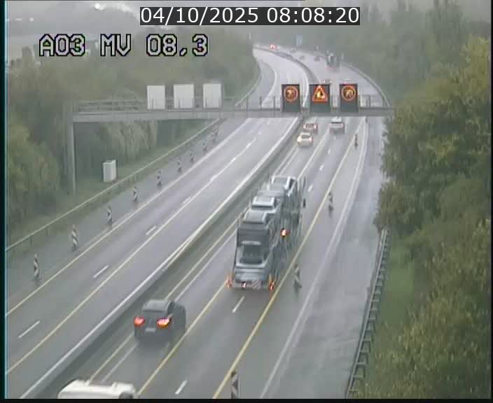 Webcam Autoroute après la Croix de Bettembourg en direction de Luxembourg sur l'A3