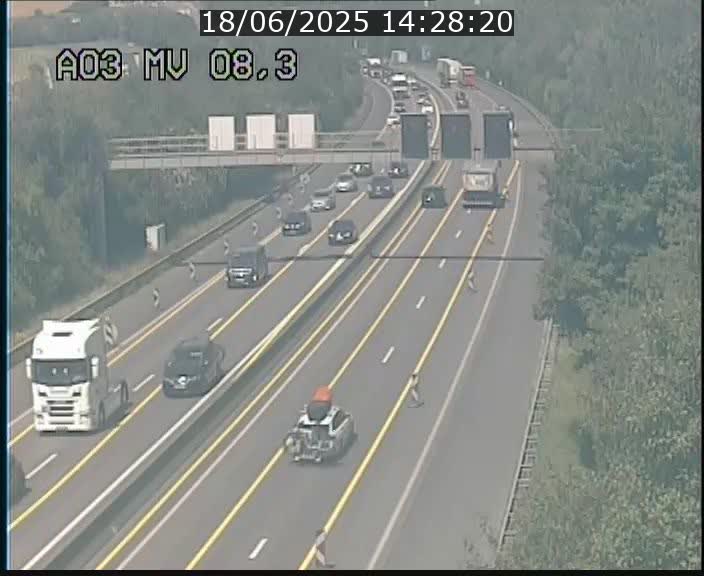 <h2>Webcam Autoroute après la Croix de Bettembourg en direction de Luxembourg sur l'A3</h2>