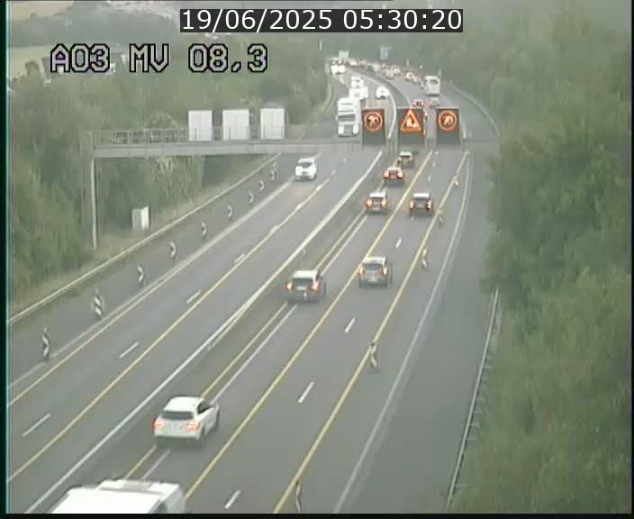 <h2>Webcam Autoroute après la Croix de Bettembourg en direction de Luxembourg sur l'A3</h2>