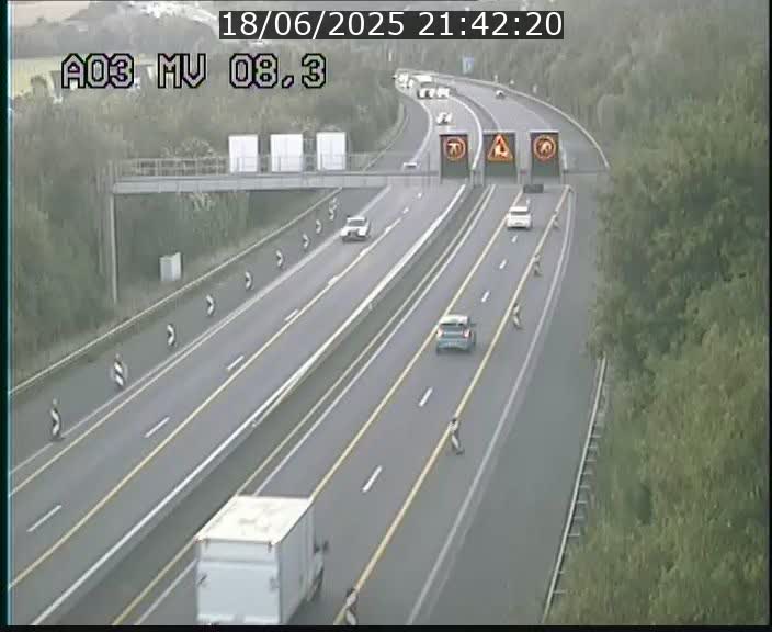 <h2>Webcam Autoroute après la Croix de Bettembourg en direction de Luxembourg sur l'A3</h2>