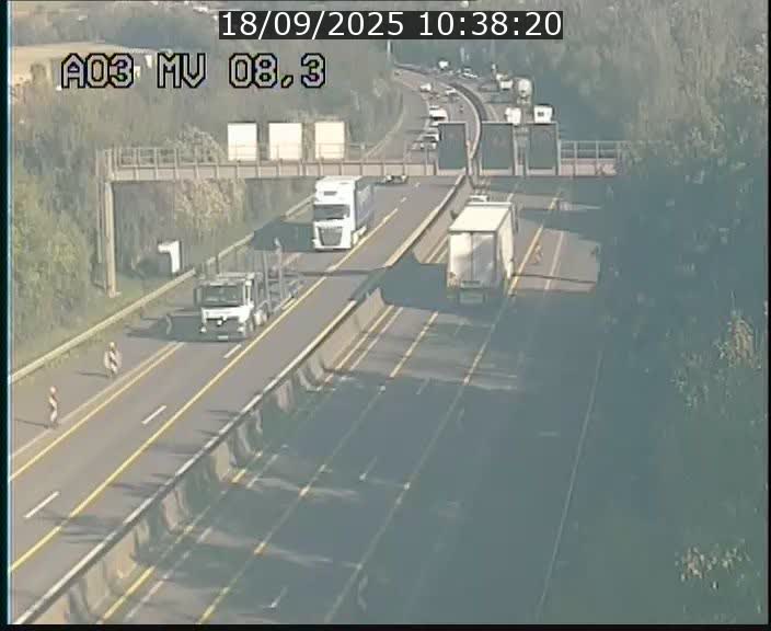 <h2>Webcam Autoroute après la Croix de Bettembourg en direction de Luxembourg sur l'A3</h2>