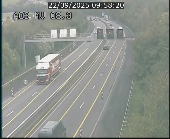 <h2>Webcam Autoroute après la Croix de Bettembourg en direction de Luxembourg sur l'A3</h2>