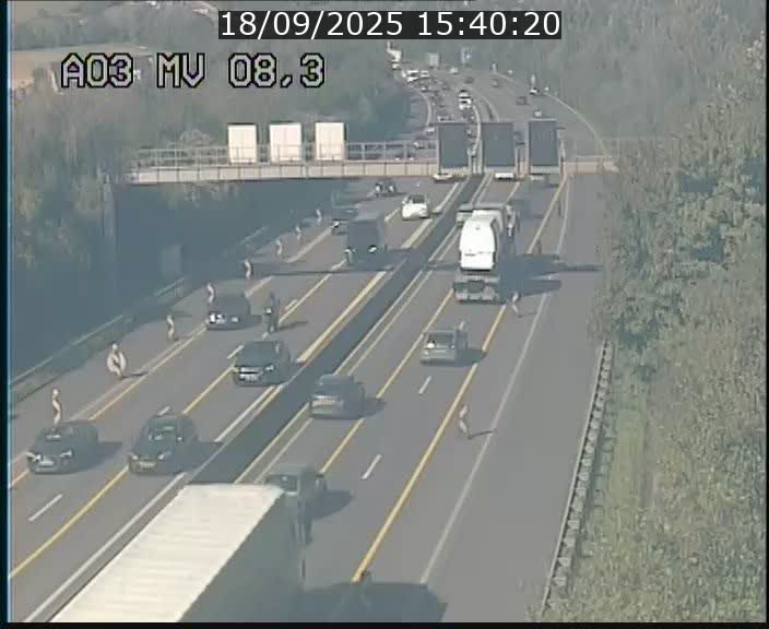 <h2>Webcam Autoroute après la Croix de Bettembourg en direction de Luxembourg sur l'A3</h2>