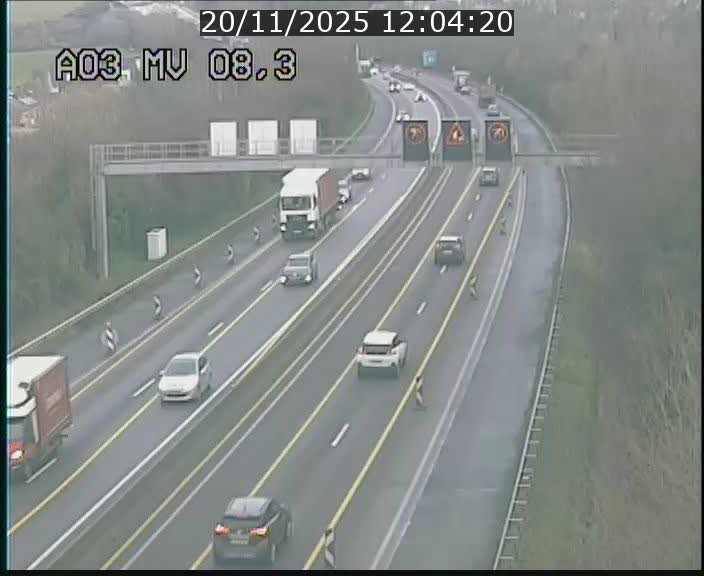 <h2>Webcam Autoroute après la Croix de Bettembourg en direction de Luxembourg sur l'A3</h2>