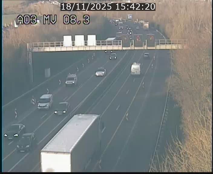 <h2>Webcam Autoroute après la Croix de Bettembourg en direction de Luxembourg sur l'A3</h2>