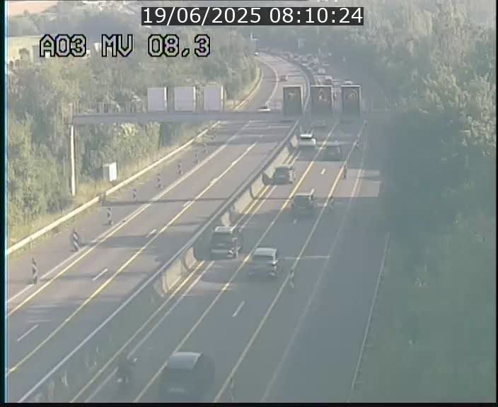 Webcam Autoroute après la Croix de Bettembourg en direction de Luxembourg sur l'A3