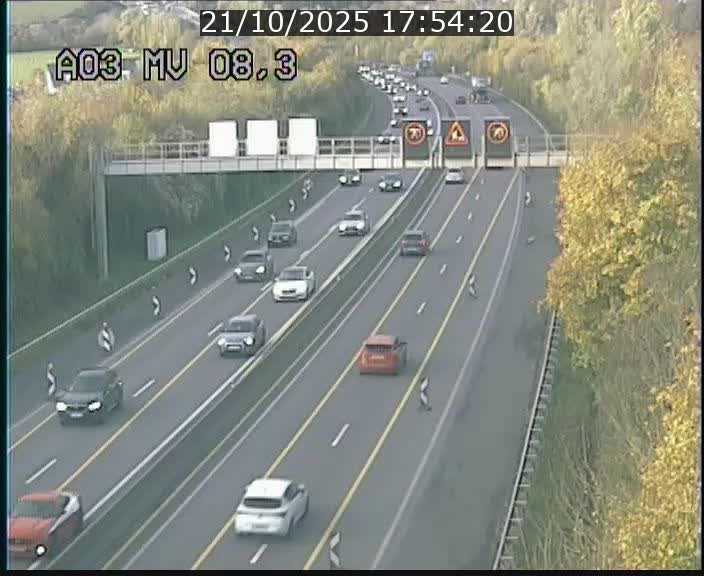 <h2>Webcam Autoroute après la Croix de Bettembourg en direction de Luxembourg sur l'A3</h2>