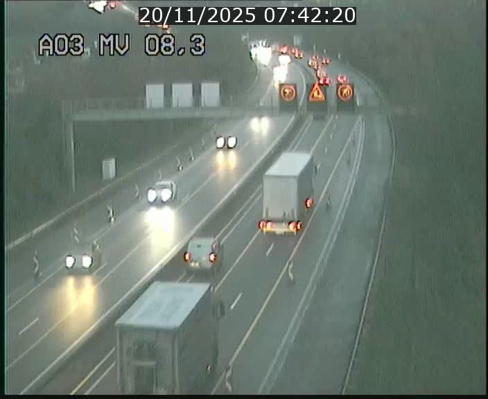 <h2>Webcam Autoroute après la Croix de Bettembourg en direction de Luxembourg sur l'A3</h2>