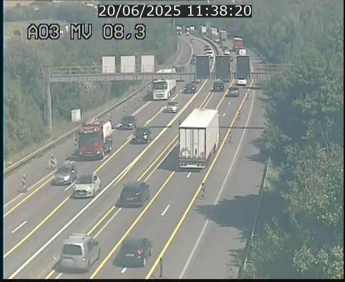 <h2>Webcam Autoroute après la Croix de Bettembourg en direction de Luxembourg sur l'A3</h2>