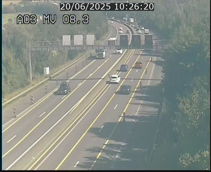 <h2>Webcam Autoroute après la Croix de Bettembourg en direction de Luxembourg sur l'A3</h2>