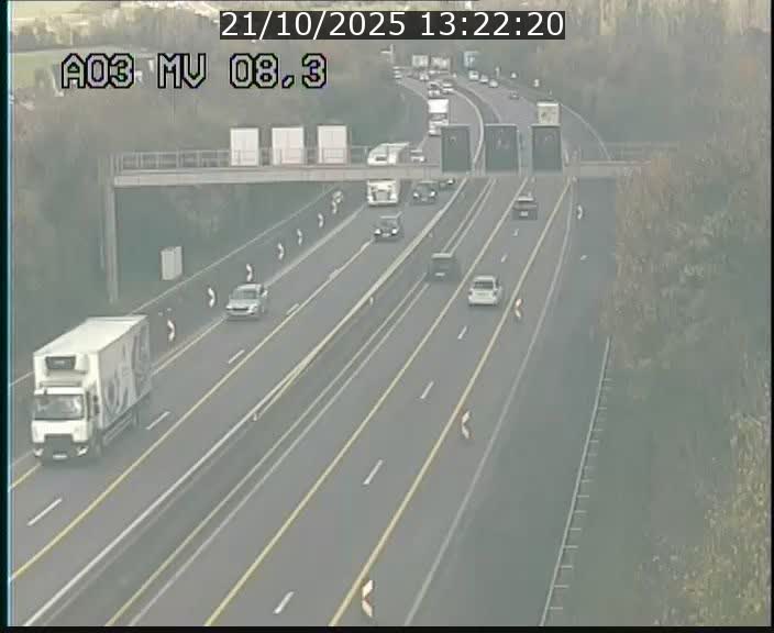 <h2>Webcam Autoroute après la Croix de Bettembourg en direction de Luxembourg sur l'A3</h2>
