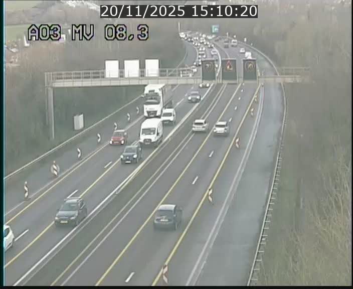 <h2>Webcam Autoroute après la Croix de Bettembourg en direction de Luxembourg sur l'A3</h2>