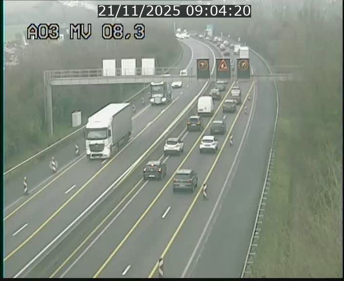 <h2>Webcam Autoroute après la Croix de Bettembourg en direction de Luxembourg sur l'A3</h2>