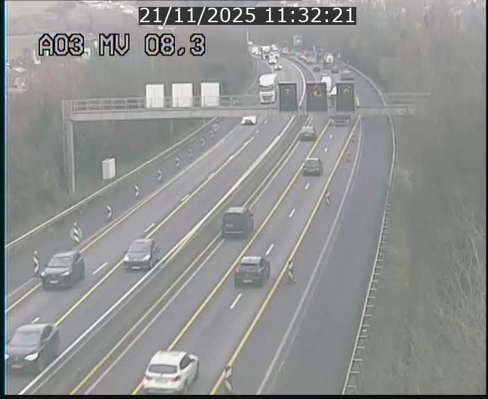 <h2>Webcam Autoroute après la Croix de Bettembourg en direction de Luxembourg sur l'A3</h2>