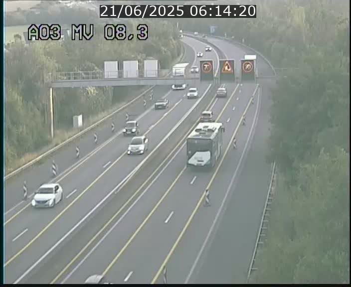 <h2>Webcam Autoroute après la Croix de Bettembourg en direction de Luxembourg sur l'A3</h2>