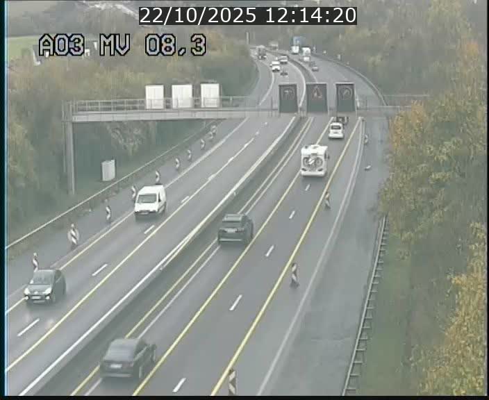 <h2>Webcam Autoroute après la Croix de Bettembourg en direction de Luxembourg sur l'A3</h2>