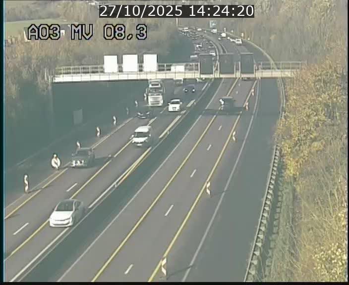 <h2>Webcam Autoroute après la Croix de Bettembourg en direction de Luxembourg sur l'A3</h2>
