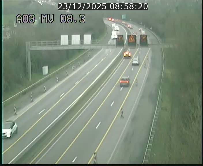 Webcam Autoroute après la Croix de Bettembourg en direction de Luxembourg sur l'A3