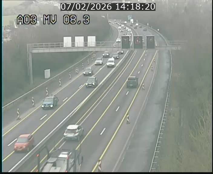 <h2>Webcam Autoroute après la Croix de Bettembourg en direction de Luxembourg sur l'A3</h2>