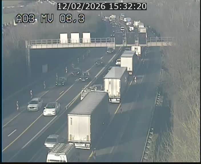 <h2>Webcam Autoroute après la Croix de Bettembourg en direction de Luxembourg sur l'A3</h2>