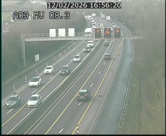 <h2>Webcam Autoroute après la Croix de Bettembourg en direction de Luxembourg sur l'A3</h2>