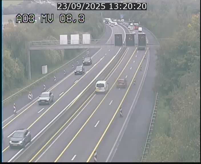 <h2>Webcam Autoroute après la Croix de Bettembourg en direction de Luxembourg sur l'A3</h2>