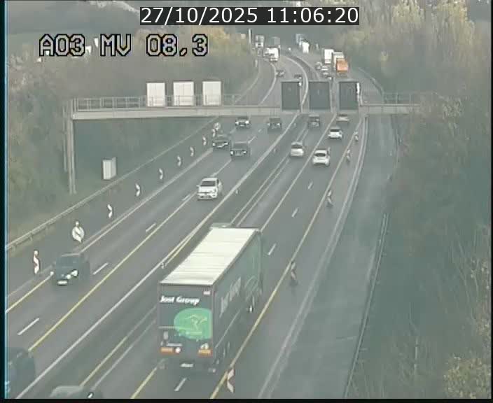 <h2>Webcam Autoroute après la Croix de Bettembourg en direction de Luxembourg sur l'A3</h2>
