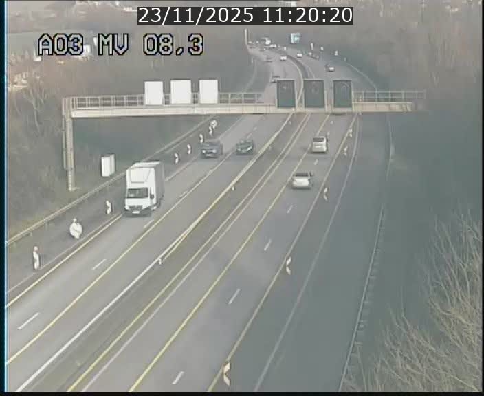 <h2>Webcam Autoroute après la Croix de Bettembourg en direction de Luxembourg sur l'A3</h2>