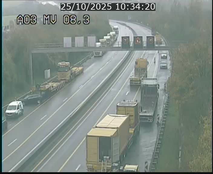 <h2>Webcam Autoroute après la Croix de Bettembourg en direction de Luxembourg sur l'A3</h2>