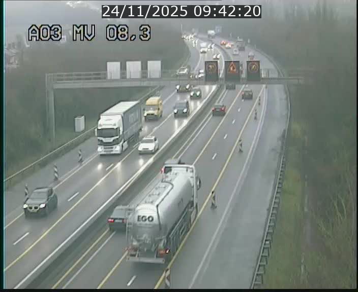 <h2>Webcam Autoroute après la Croix de Bettembourg en direction de Luxembourg sur l'A3</h2>