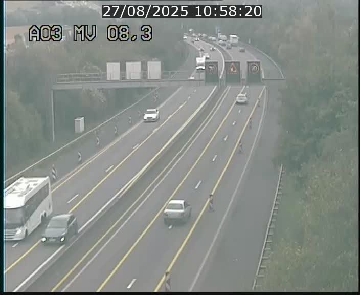 <h2>Webcam Autoroute après la Croix de Bettembourg en direction de Luxembourg sur l'A3</h2>