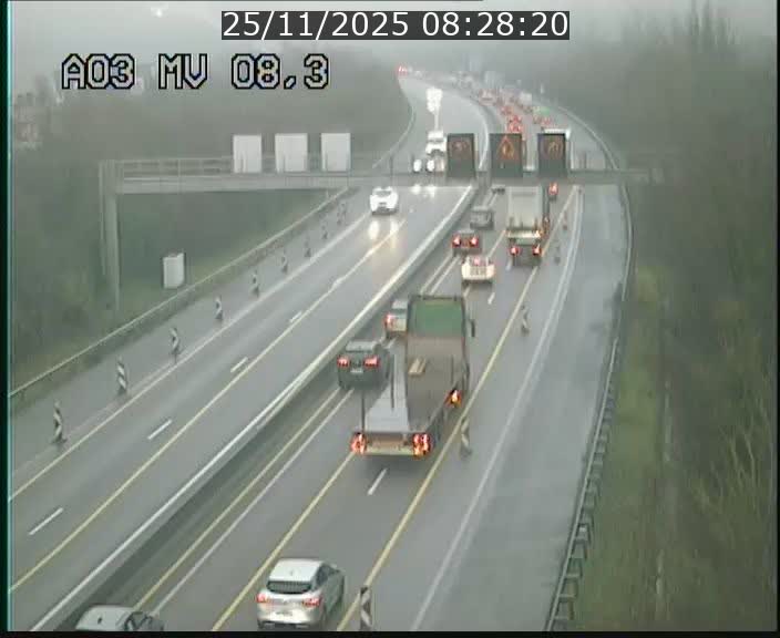 <h2>Webcam Autoroute après la Croix de Bettembourg en direction de Luxembourg sur l'A3</h2>