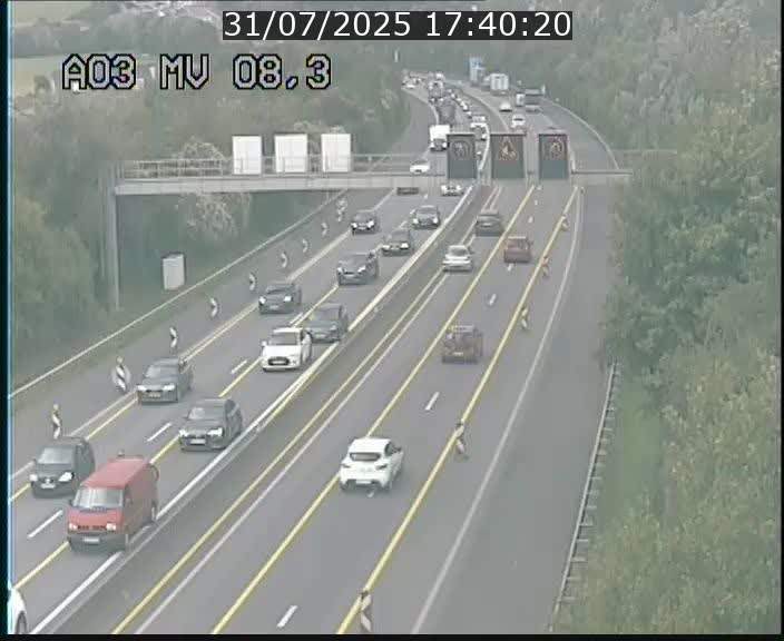 <h2>Webcam Autoroute après la Croix de Bettembourg en direction de Luxembourg sur l'A3</h2>