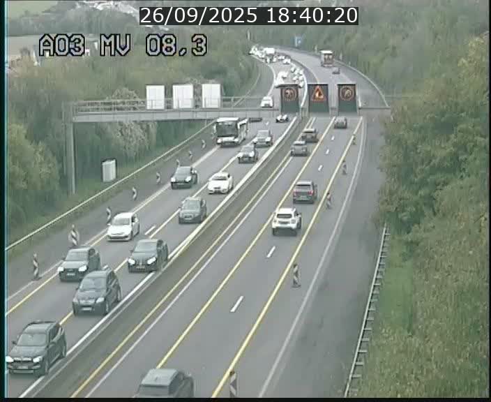 <h2>Webcam Autoroute après la Croix de Bettembourg en direction de Luxembourg sur l'A3</h2>