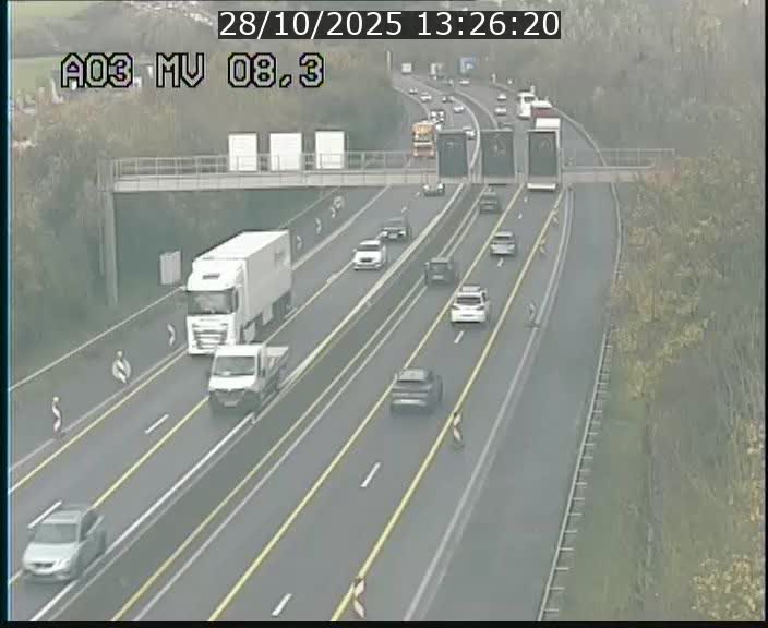 <h2>Webcam Autoroute après la Croix de Bettembourg en direction de Luxembourg sur l'A3</h2>