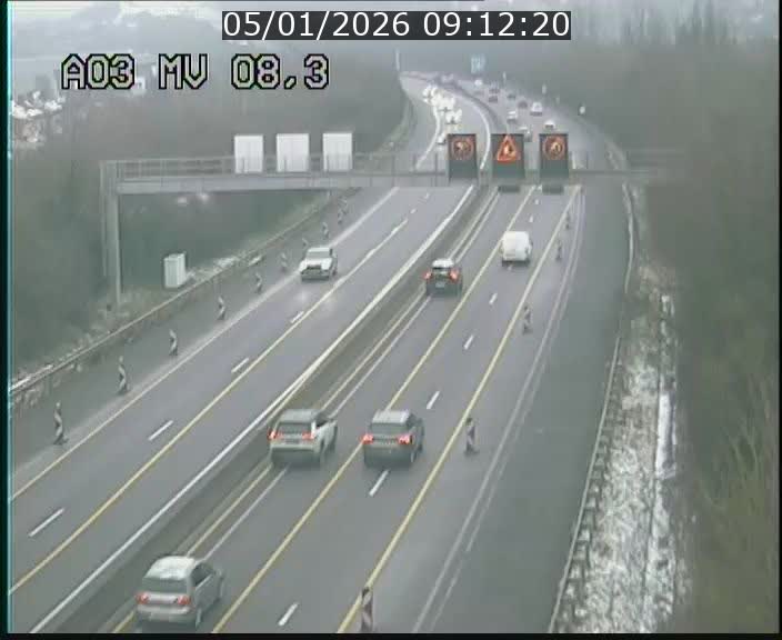 Webcam Autoroute après la Croix de Bettembourg en direction de Luxembourg sur l'A3
