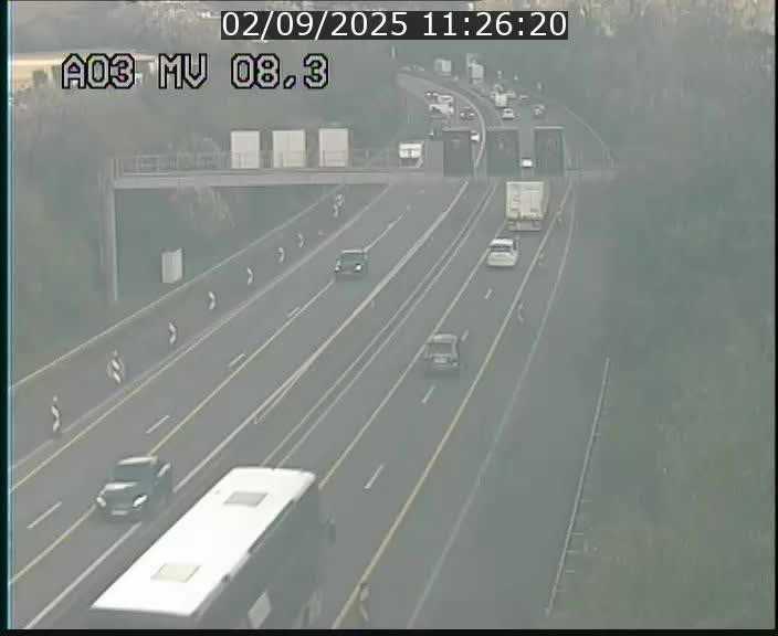<h2>Webcam Autoroute après la Croix de Bettembourg en direction de Luxembourg sur l'A3</h2>