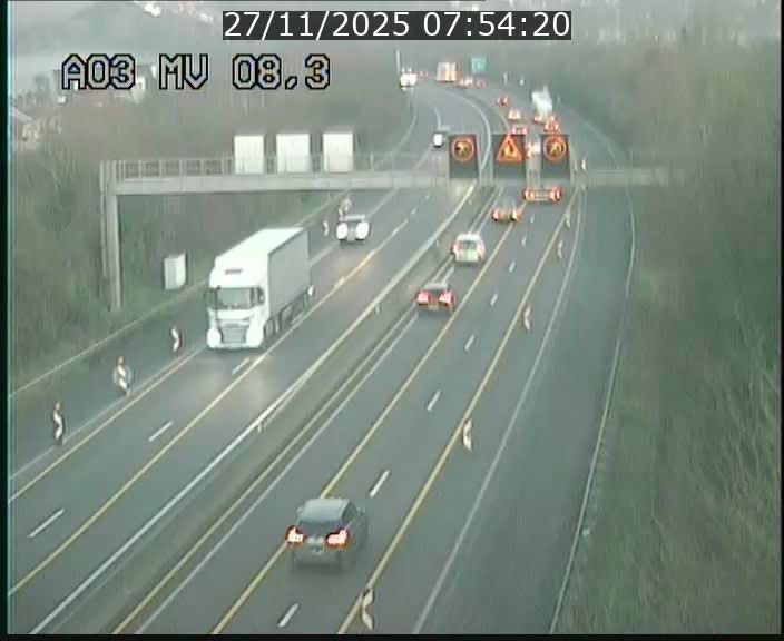 <h2>Webcam Autoroute après la Croix de Bettembourg en direction de Luxembourg sur l'A3</h2>