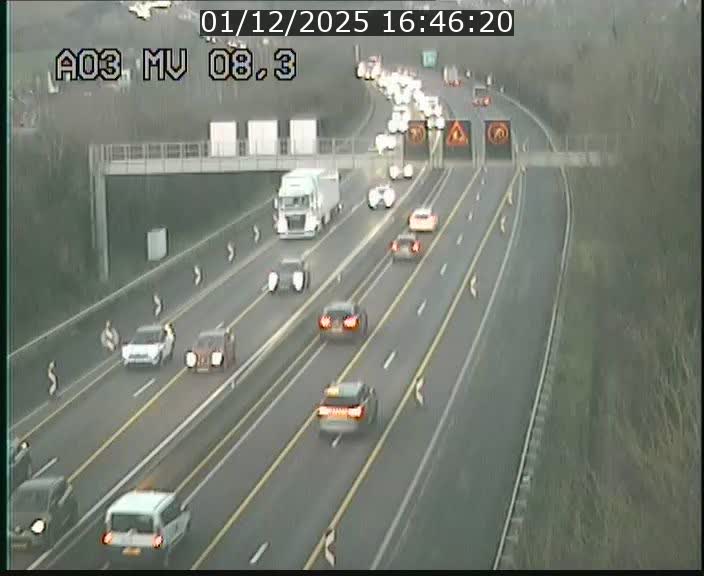 <h2>Webcam Autoroute après la Croix de Bettembourg en direction de Luxembourg sur l'A3</h2>