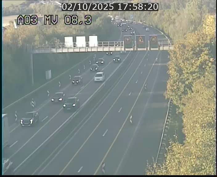 <h2>Webcam Autoroute après la Croix de Bettembourg en direction de Luxembourg sur l'A3</h2>