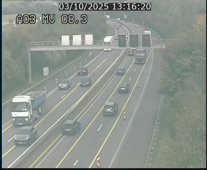<h2>Webcam Autoroute après la Croix de Bettembourg en direction de Luxembourg sur l'A3</h2>