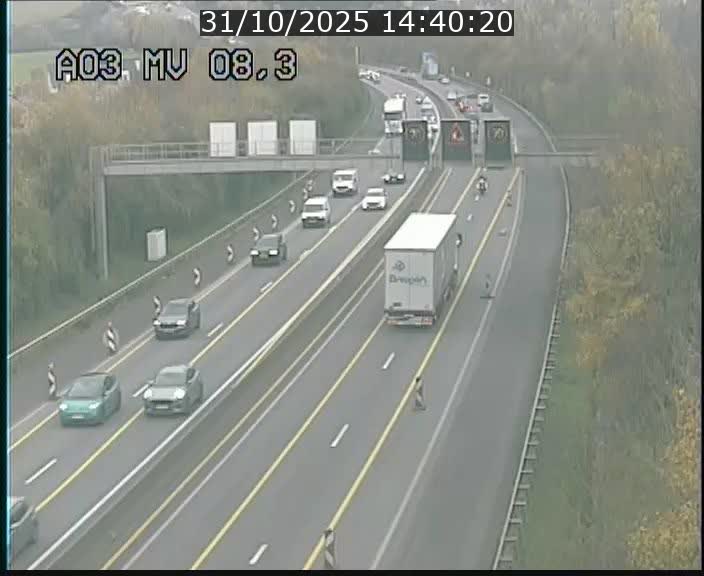 <h2>Webcam Autoroute après la Croix de Bettembourg en direction de Luxembourg sur l'A3</h2>