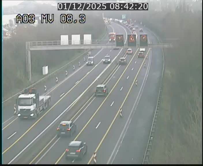 <h2>Webcam Autoroute après la Croix de Bettembourg en direction de Luxembourg sur l'A3</h2>