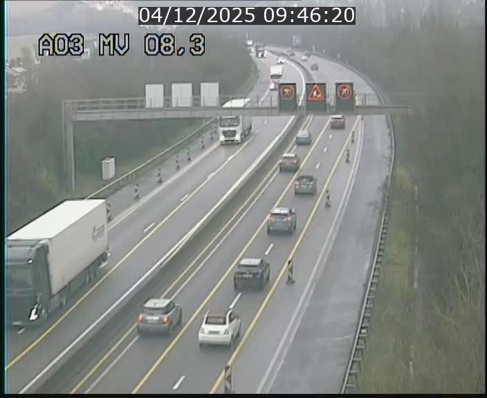 <h2>Webcam Autoroute après la Croix de Bettembourg en direction de Luxembourg sur l'A3</h2>