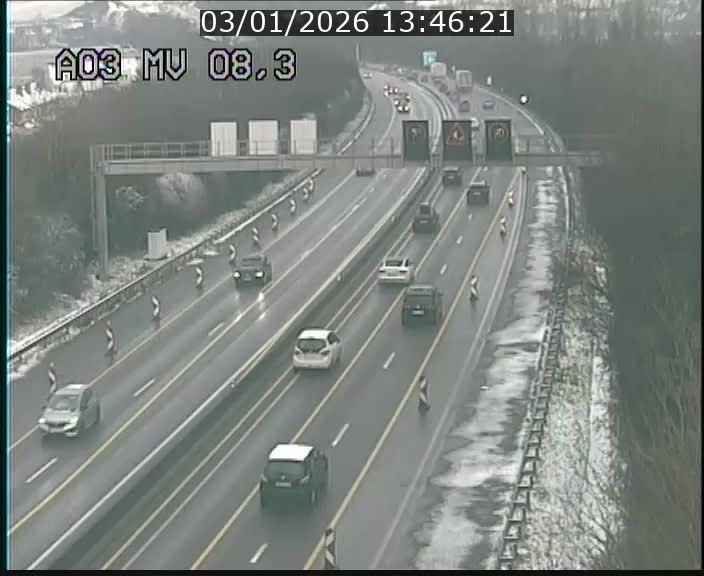 Webcam Autoroute après la Croix de Bettembourg en direction de Luxembourg sur l'A3