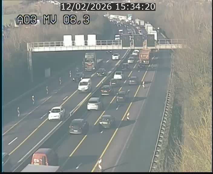 <h2>Webcam Autoroute après la Croix de Bettembourg en direction de Luxembourg sur l'A3</h2>