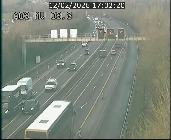 <h2>Webcam Autoroute après la Croix de Bettembourg en direction de Luxembourg sur l'A3</h2>