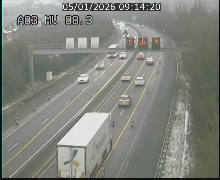 <h2>Webcam Autoroute après la Croix de Bettembourg en direction de Luxembourg sur l'A3</h2>